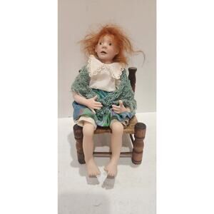 Sandi McAslan. Red Hair Green Eyes Porcelain Doll Limited Ed 8 Of 100 15 inch